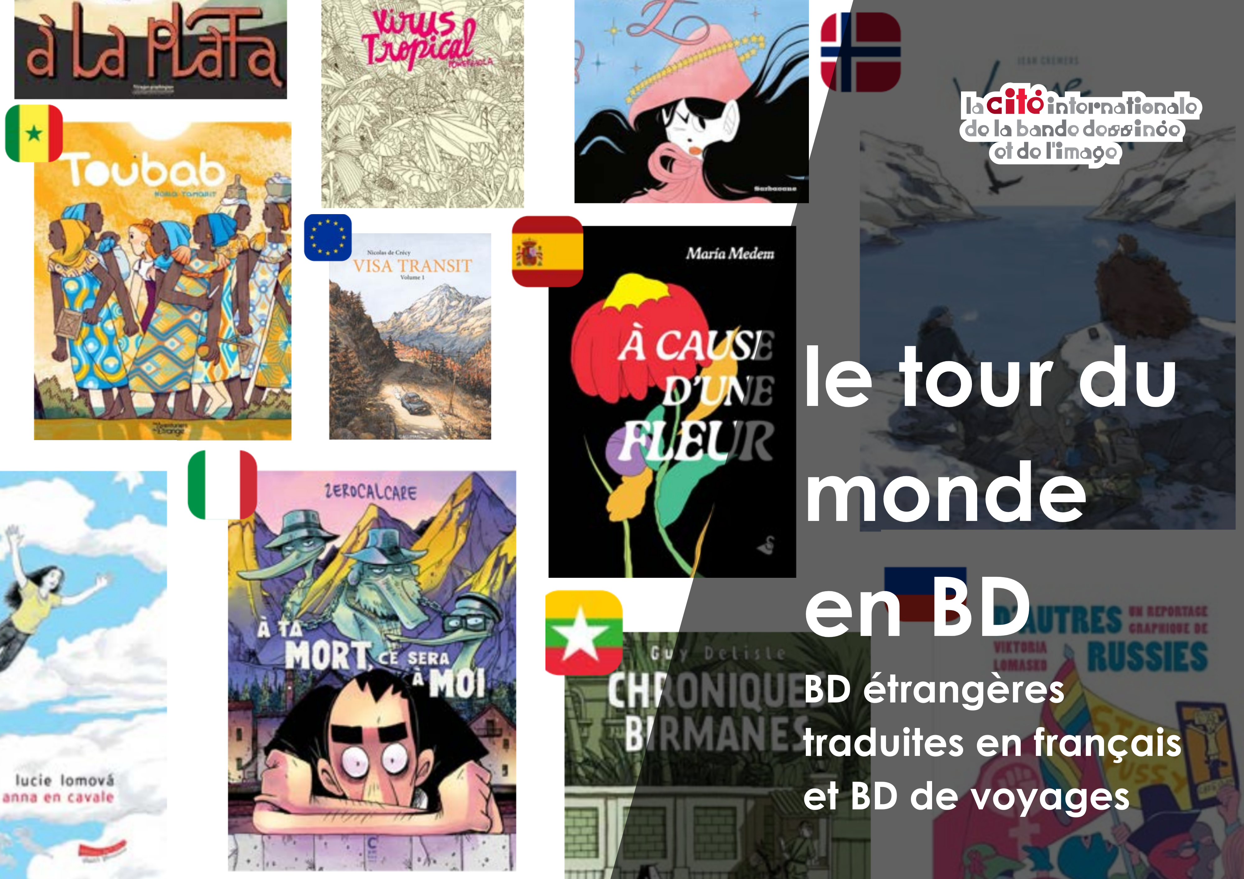 Une mosaïque créée à partir de plusieurs bandes dessinées abordant les thèmes de la sélection
